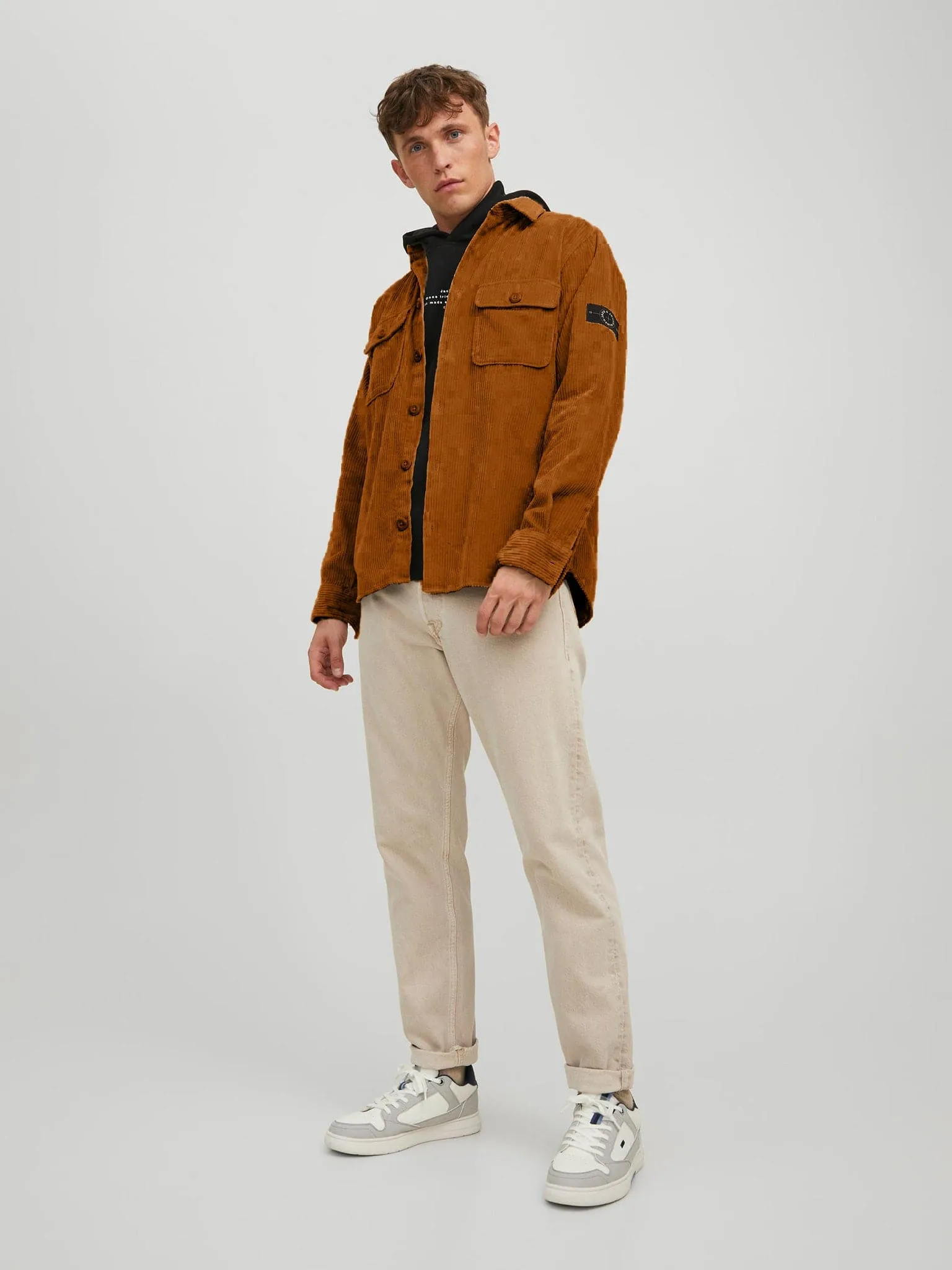 Ανδρικό τζάκετ κοτλέ JJDARREN CORD OVERSHIRT LS 12212148 | 12212148