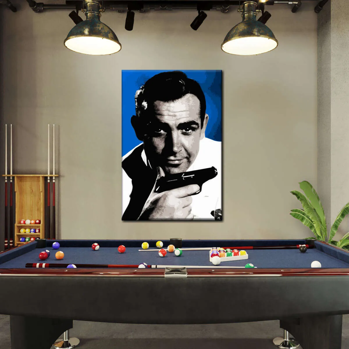 007 Sean Connery Illustration III Wall Art