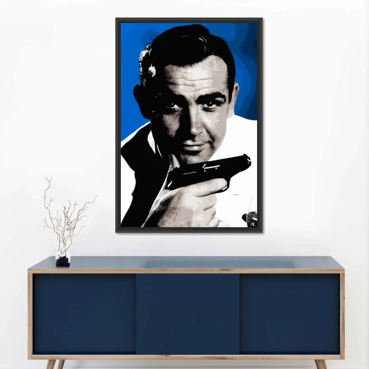 007 Sean Connery Illustration III Wall Art