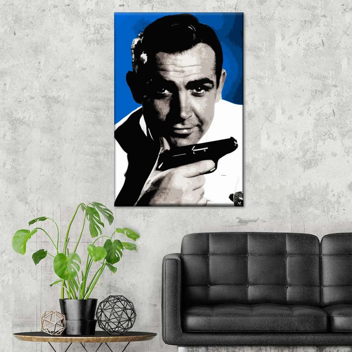 007 Sean Connery Illustration III Wall Art