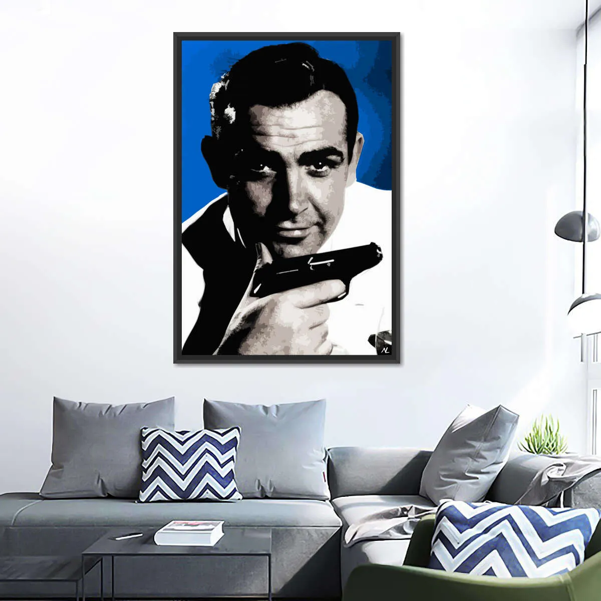 007 Sean Connery Illustration III Wall Art
