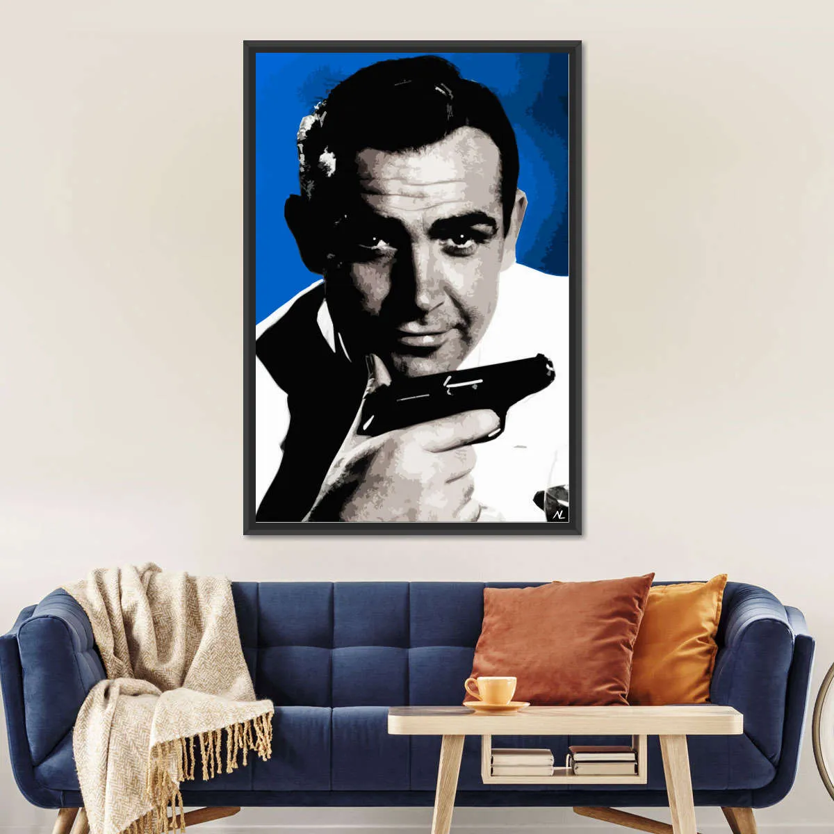 007 Sean Connery Illustration III Wall Art