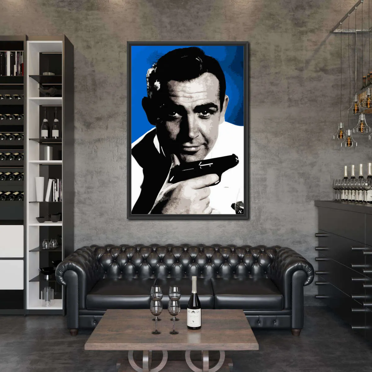 007 Sean Connery Illustration III Wall Art