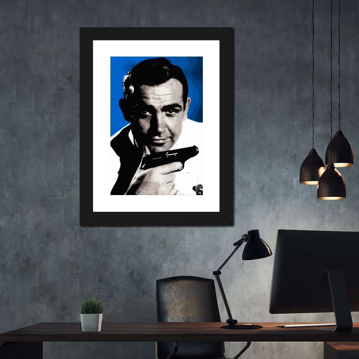 007 Sean Connery Illustration III Wall Art