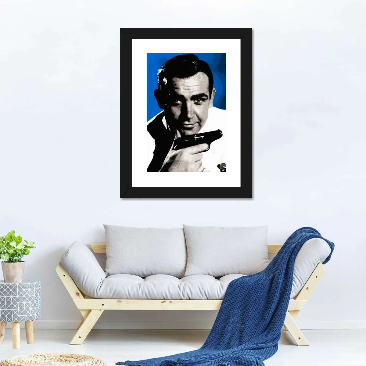 007 Sean Connery Illustration III Wall Art