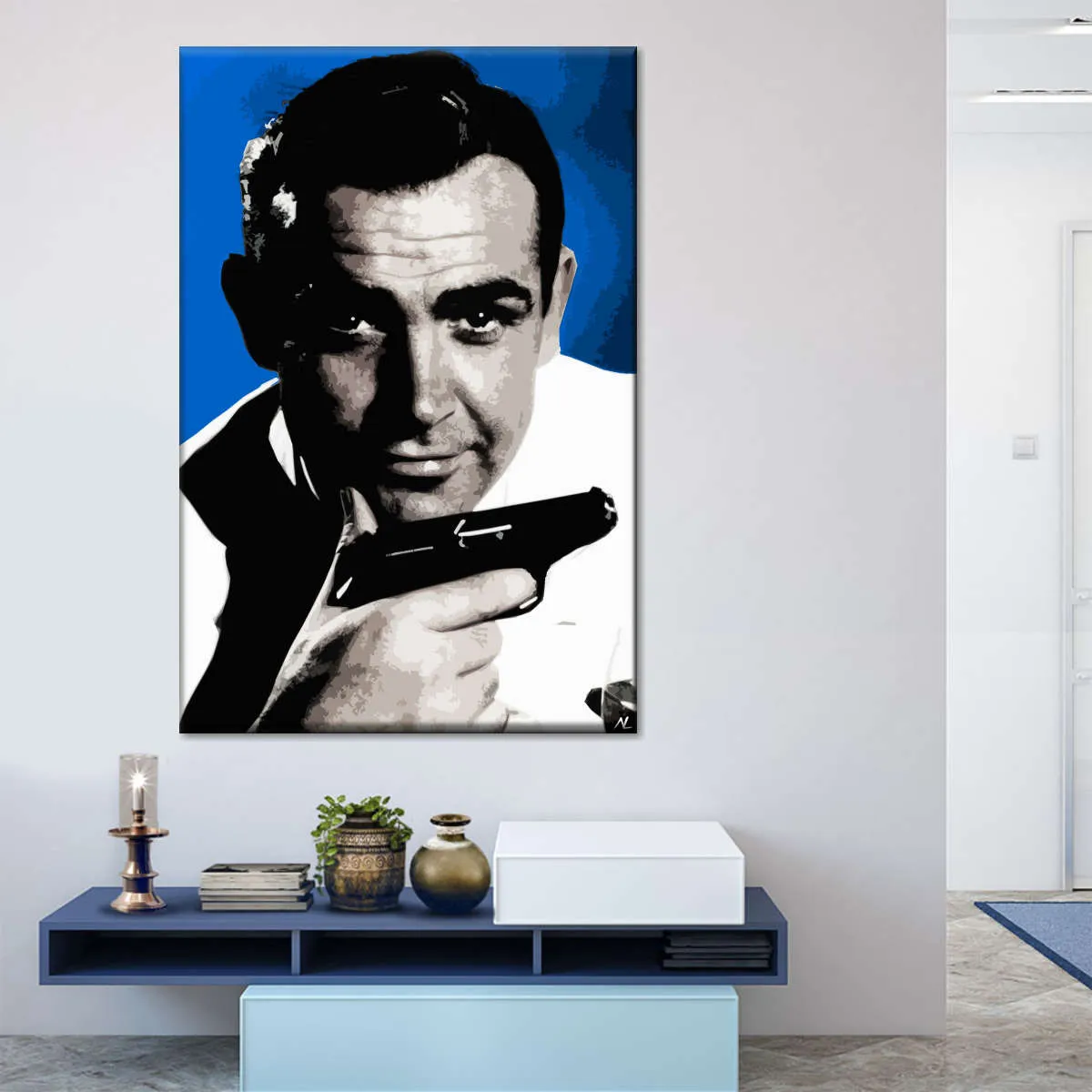 007 Sean Connery Illustration III Wall Art