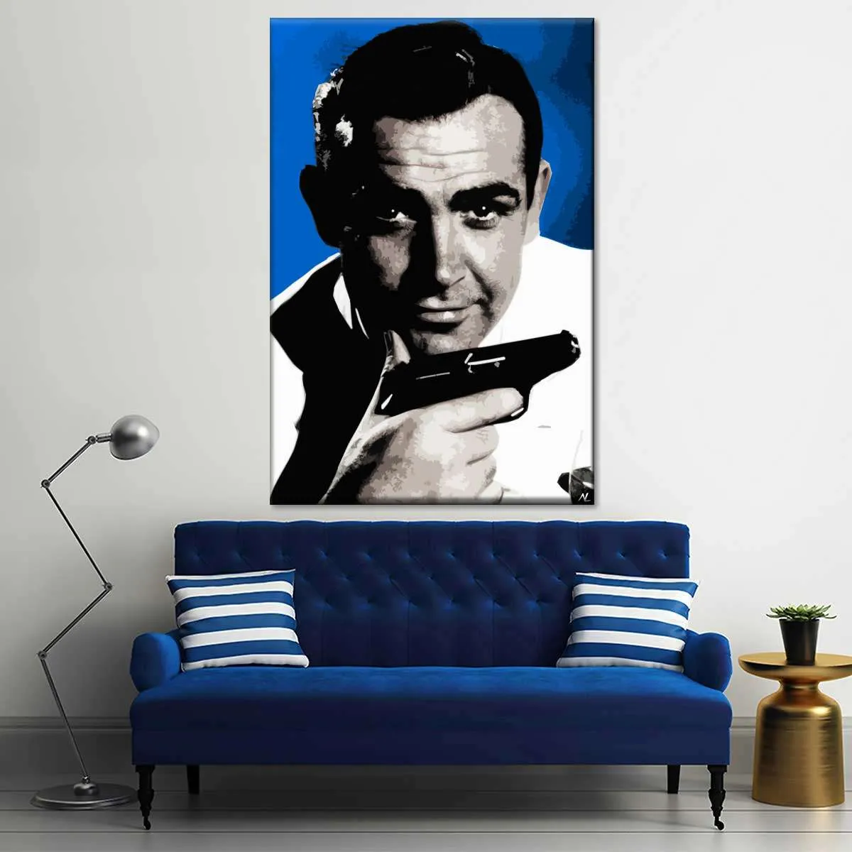 007 Sean Connery Illustration III Wall Art