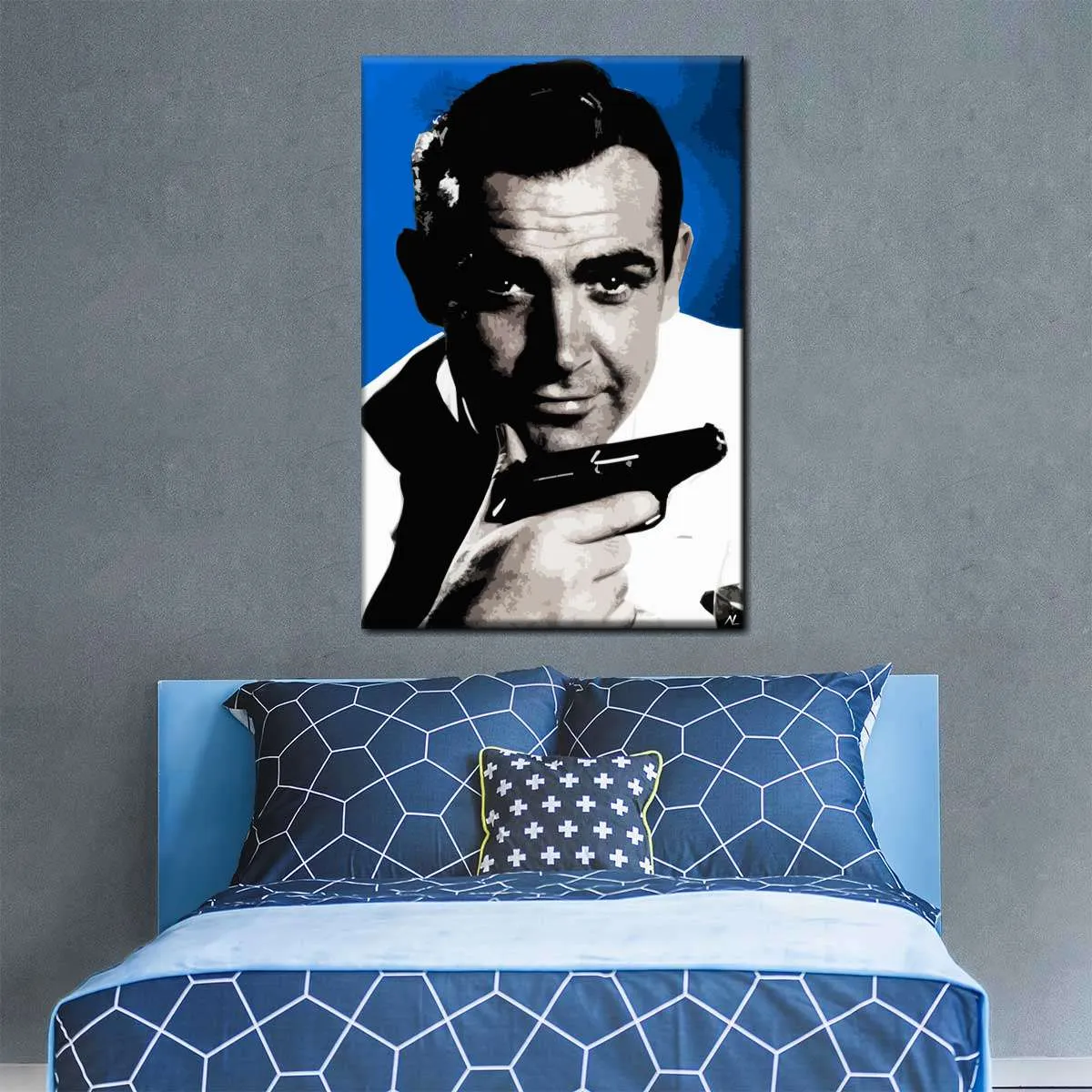 007 Sean Connery Illustration III Wall Art