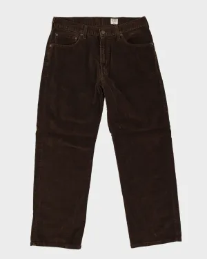 00s Levi's Navy Cord Trousers - W34 L30