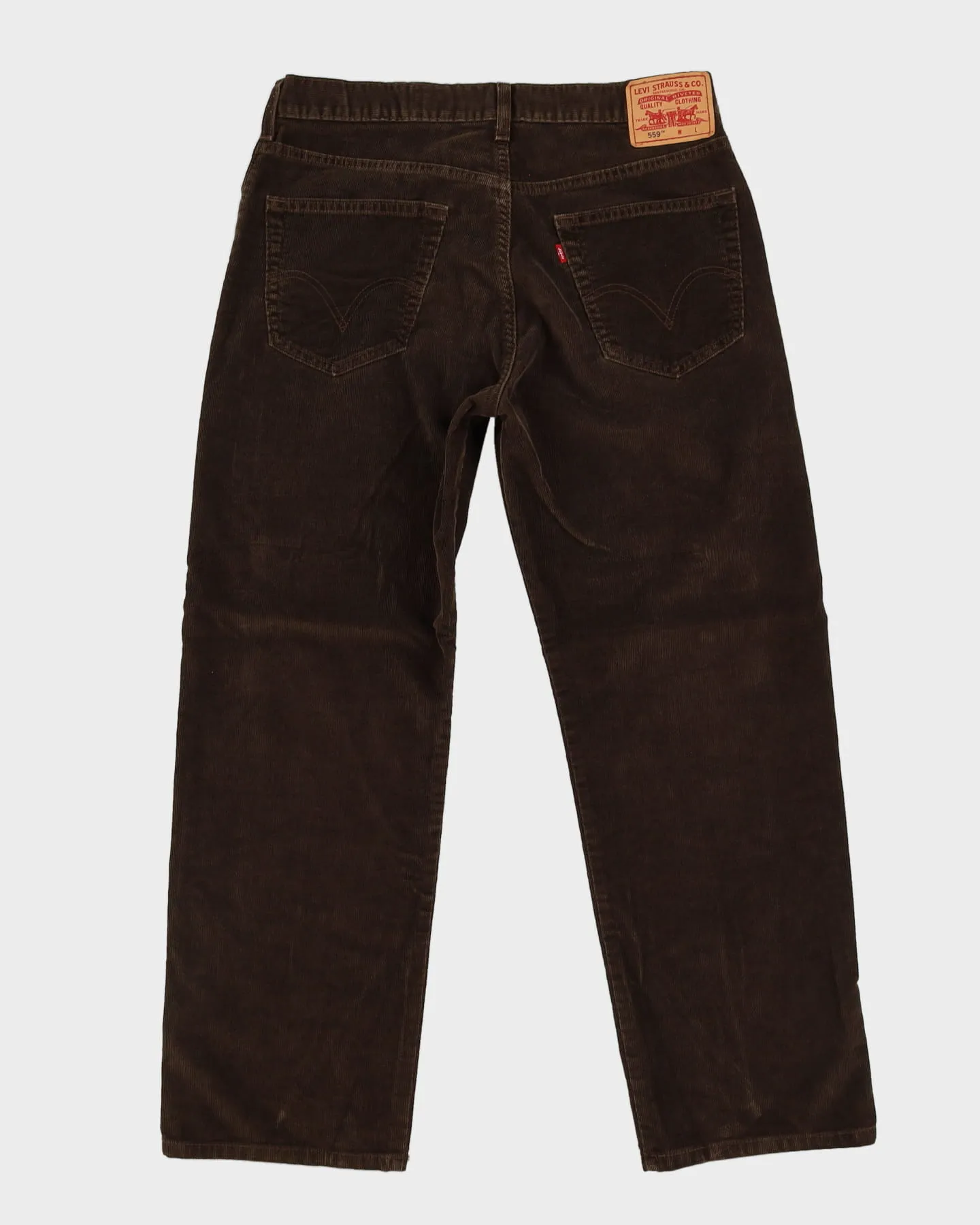 00s Levi's Navy Cord Trousers - W34 L30