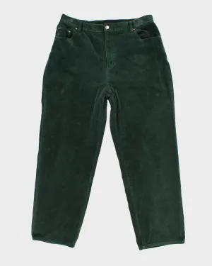00s Ralph Lauren Green Corduroy Trousers - W36 L29