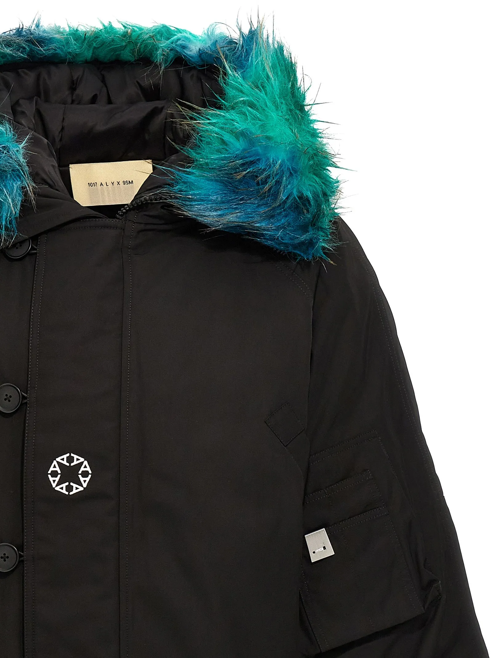 1017 Alyx 9 Sm 'Nylon Logo Parka With Print' Down Jacket