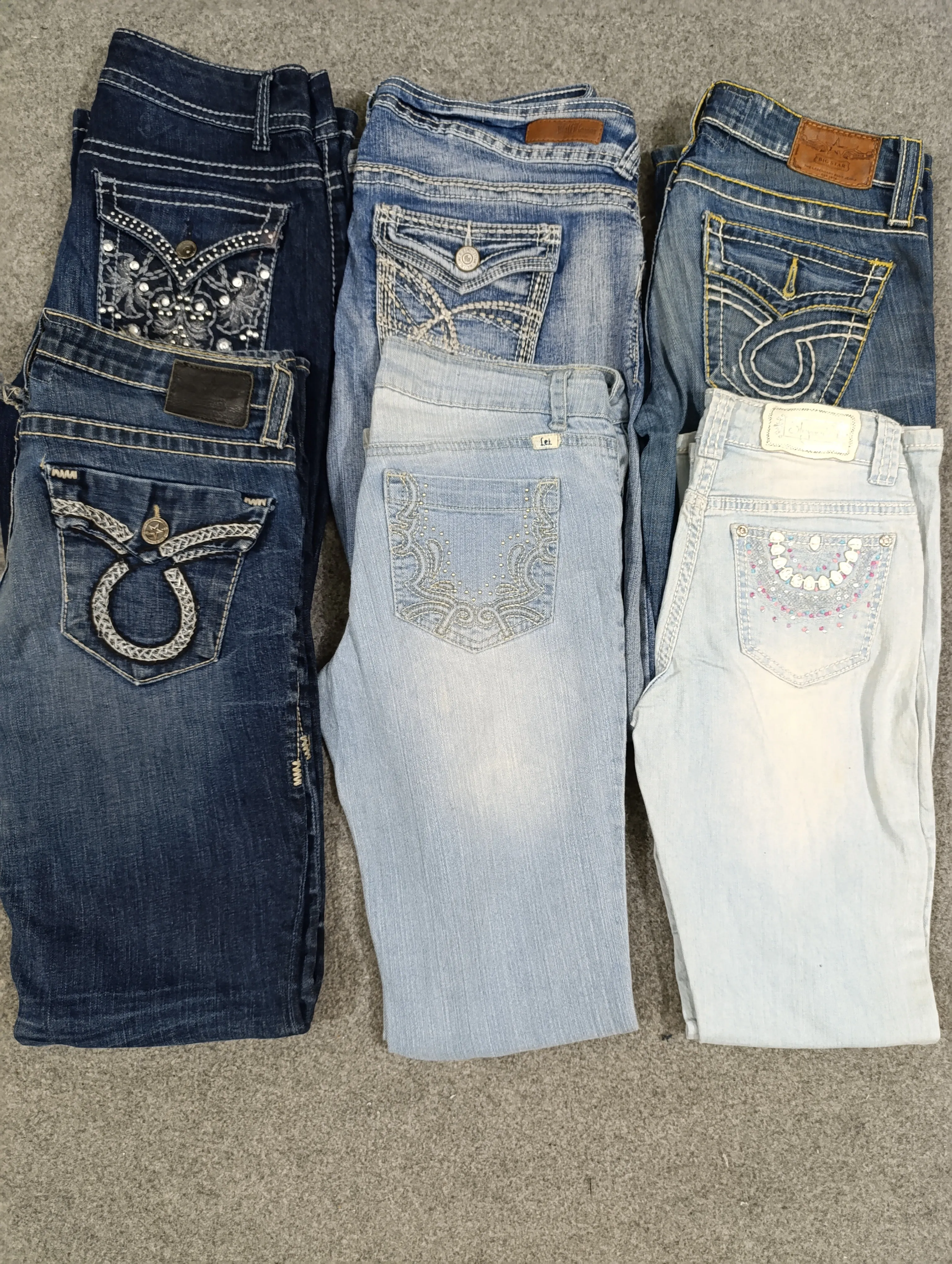 #122 Ladies Premium Y2K Flared Jeans -10