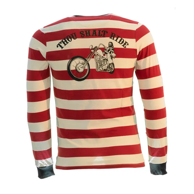 13 And A Half Magazine TSR Long Sleeves T-Shirt Red / White