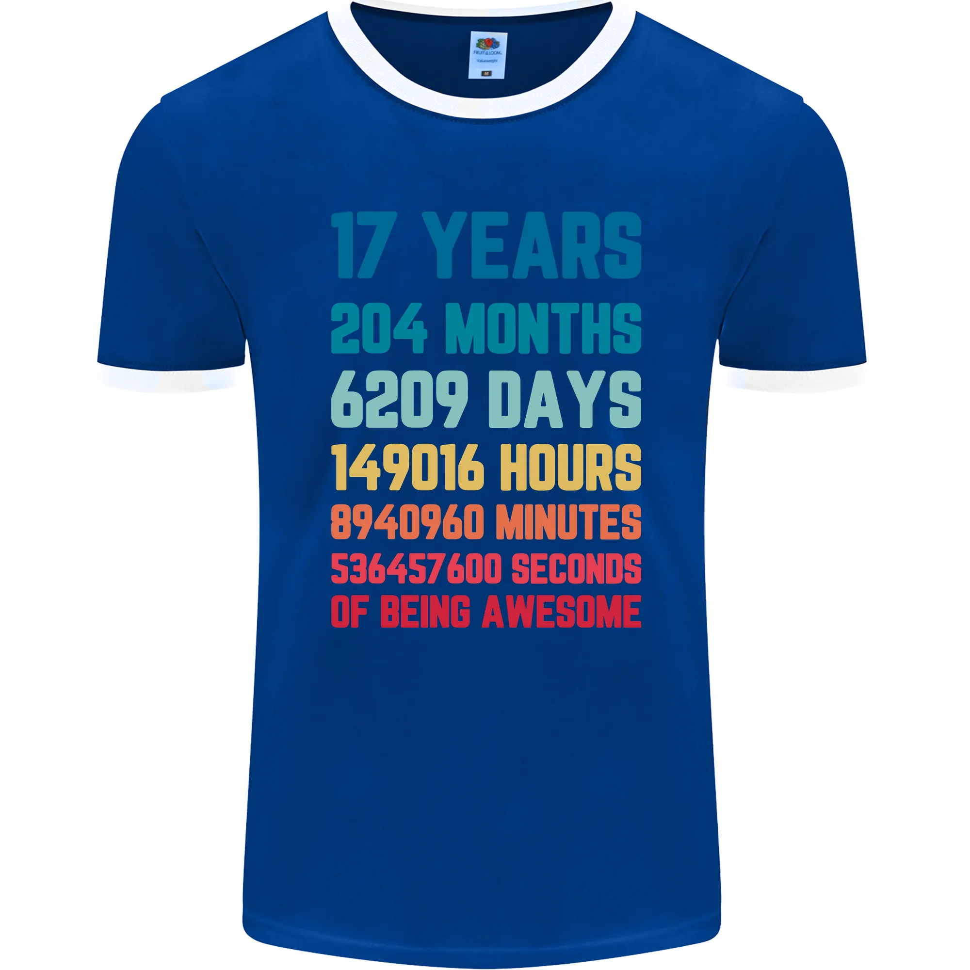 17th Birthday 17 Year Old Mens Ringer T-Shirt FotL