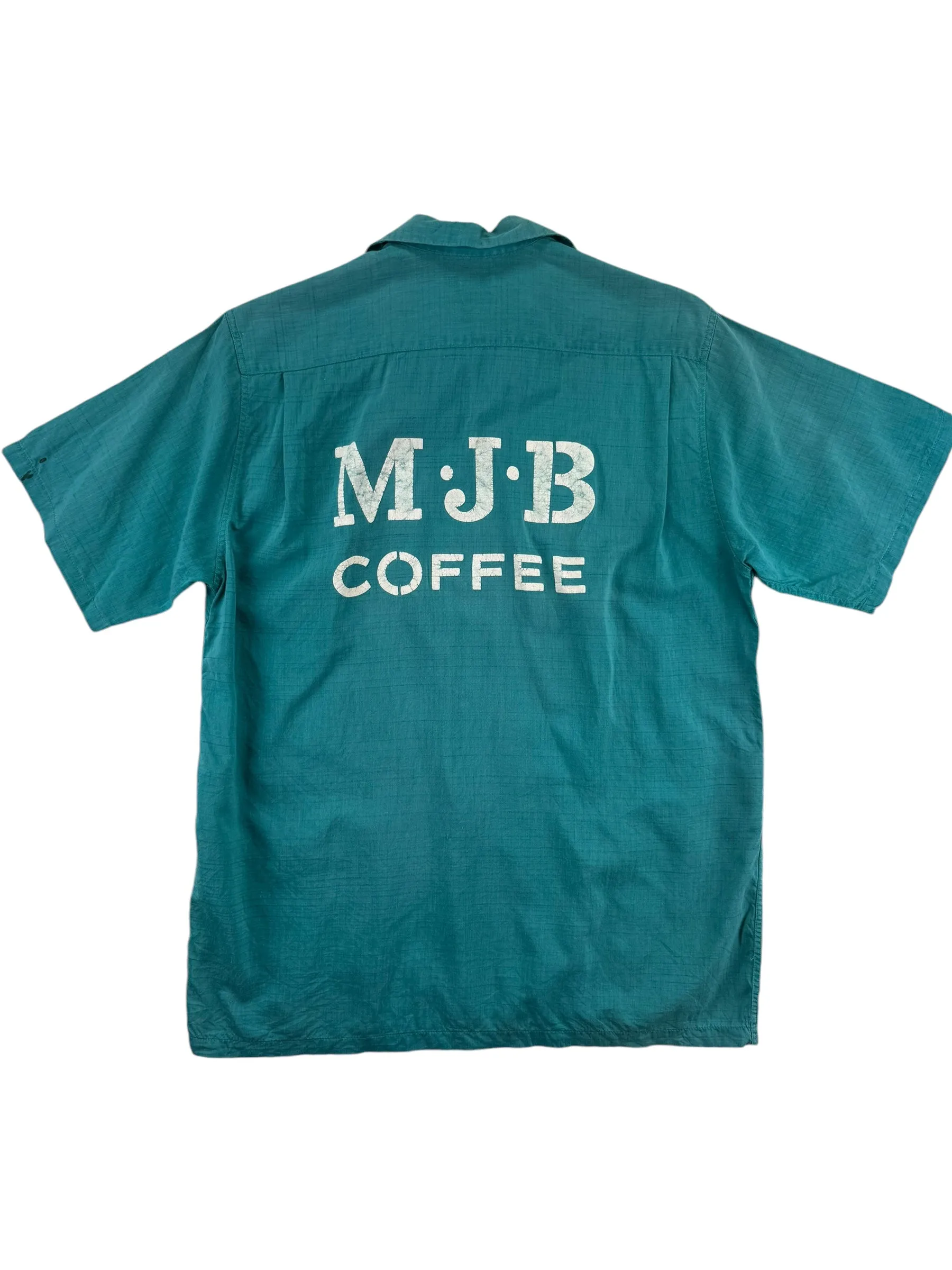 1950s Hale Niu MJB Coffee Hawaiian Grocery Bowling Shirt M
