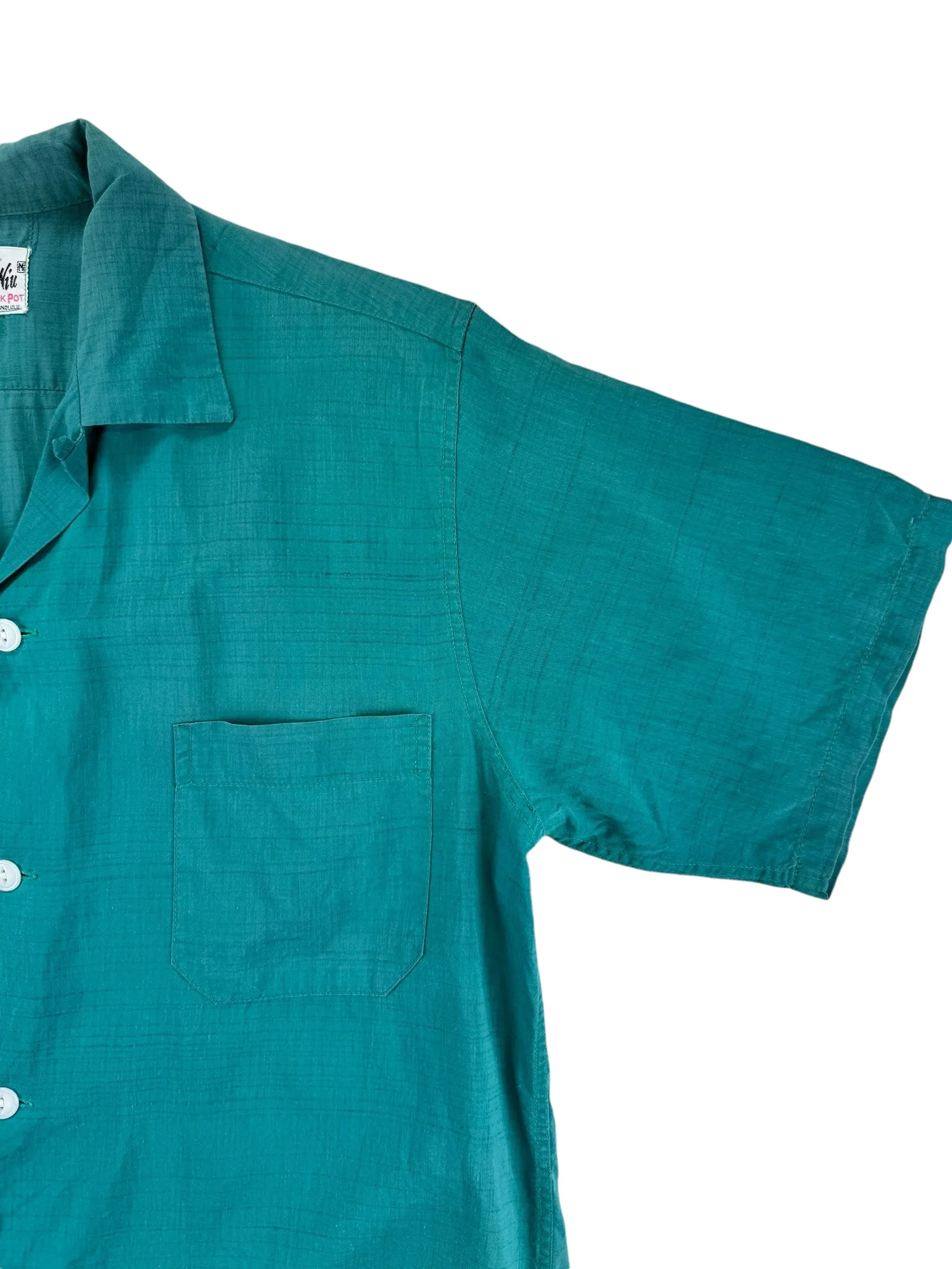 1950s Hale Niu MJB Coffee Hawaiian Grocery Bowling Shirt M