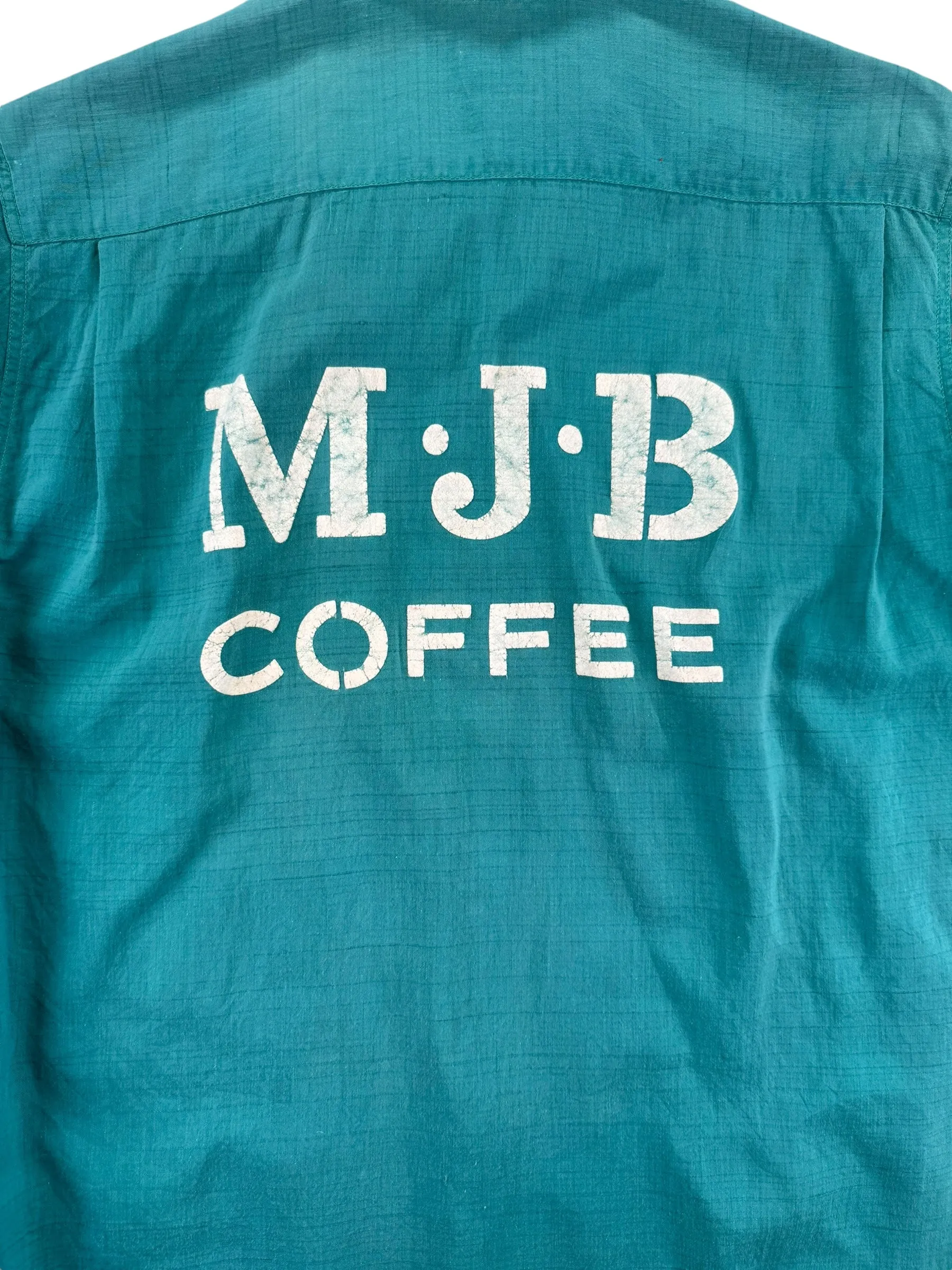 1950s Hale Niu MJB Coffee Hawaiian Grocery Bowling Shirt M