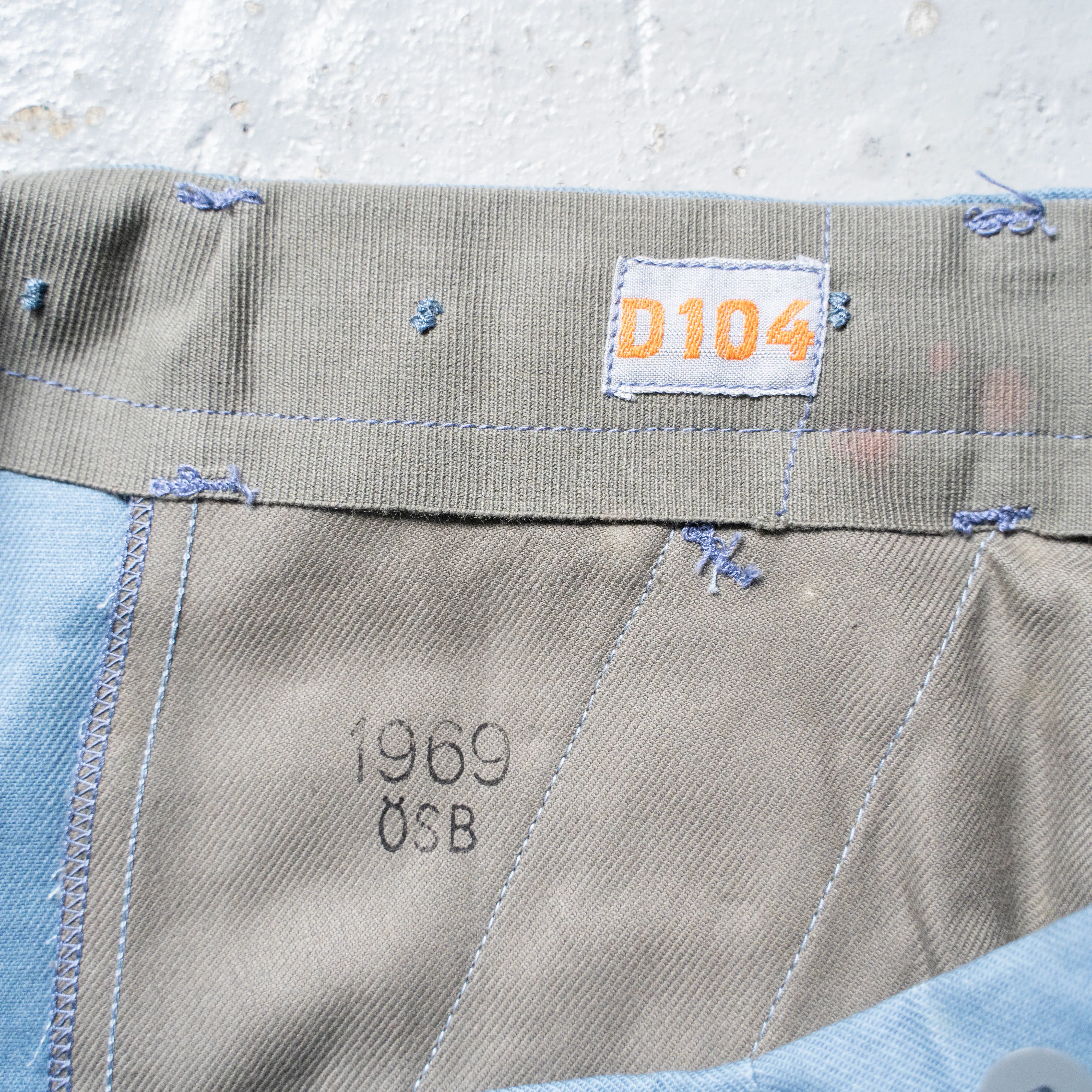 1960-70s Swedish military civilforsvar M59 field pants 'dead stock'