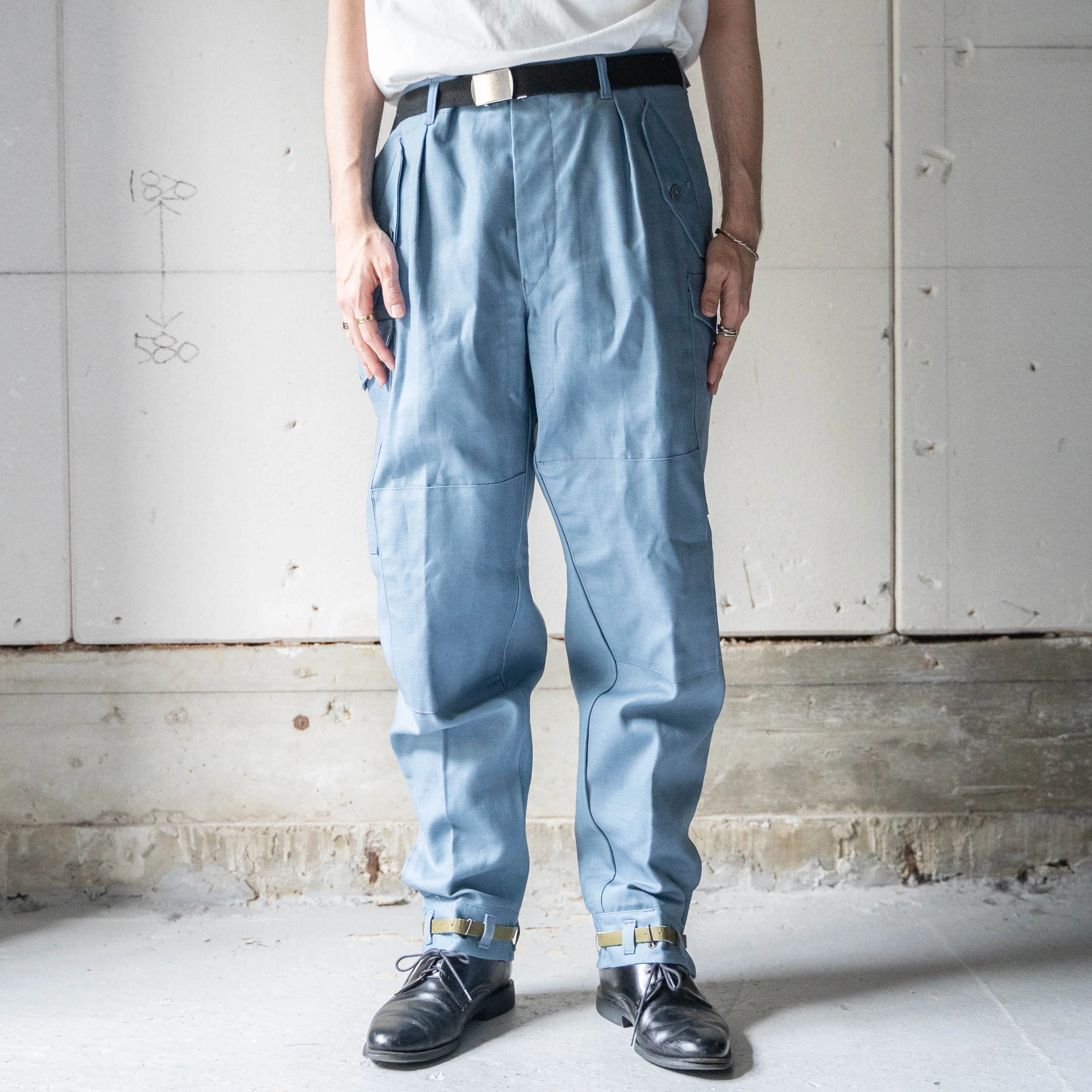 1960-70s Swedish military civilforsvar M59 field pants 'dead stock'