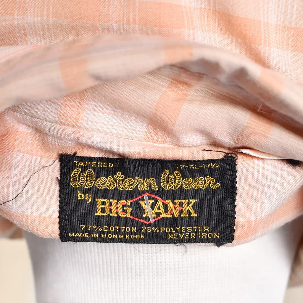 1970s Vintage Tan & Peach Western Shirt