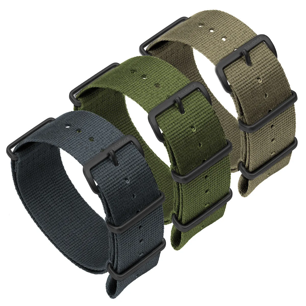 1973 British Military Watch Strap: CADET - Desert Sand, IP Black