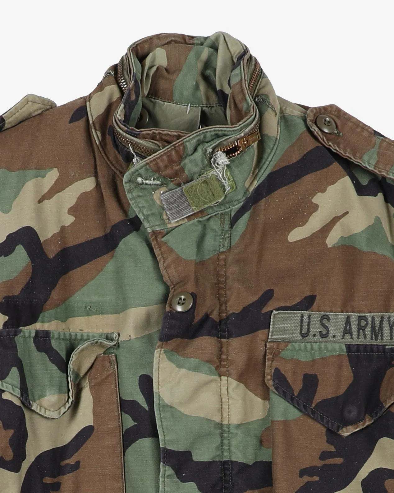 1983 Vintage US Army M81 Woodland M65 Cold Weather Field Jacket - Medium