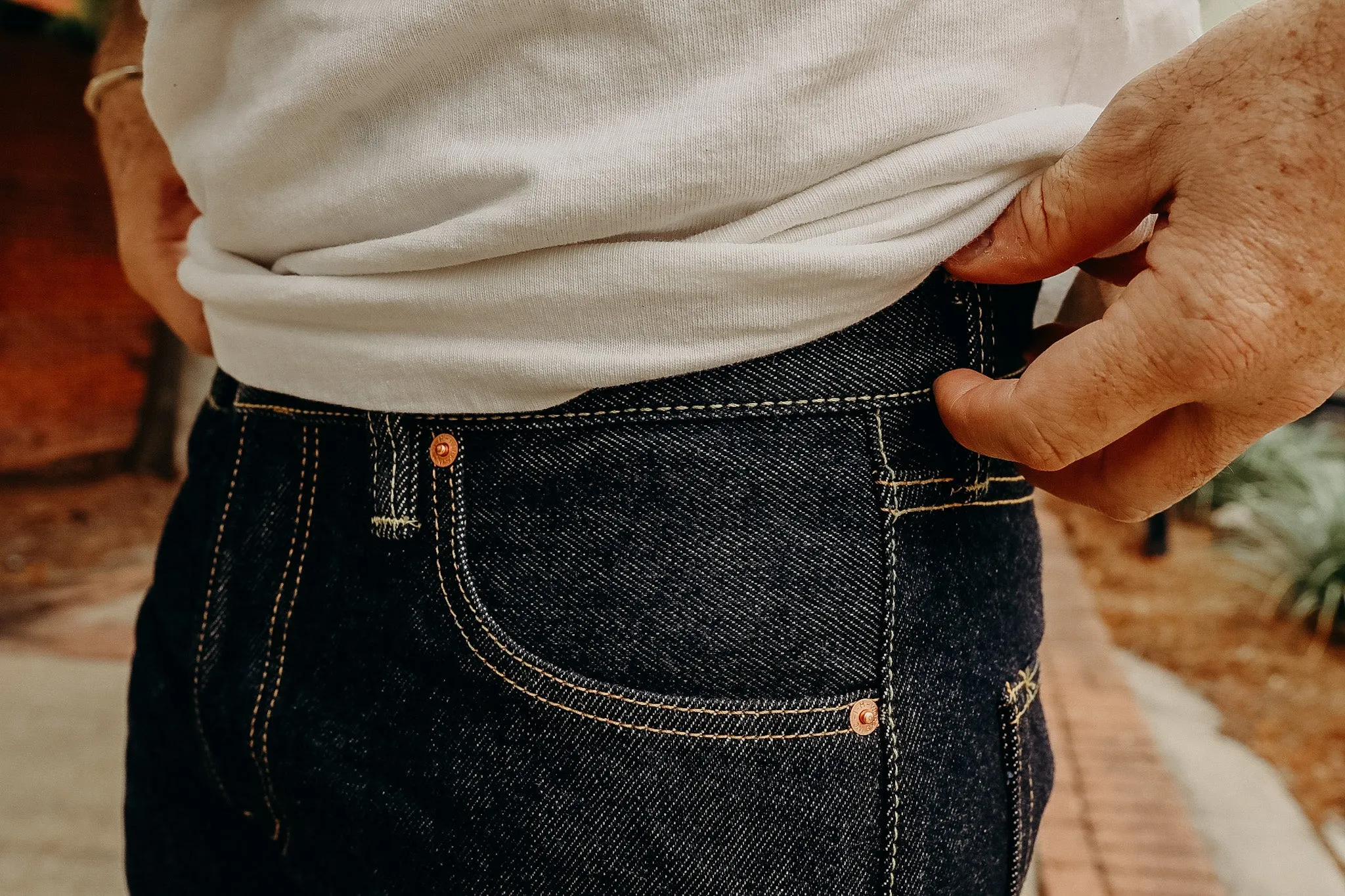 21 oz Selvedge Denim Super Slim Tapered Jeans - Indigo IH-777S-21