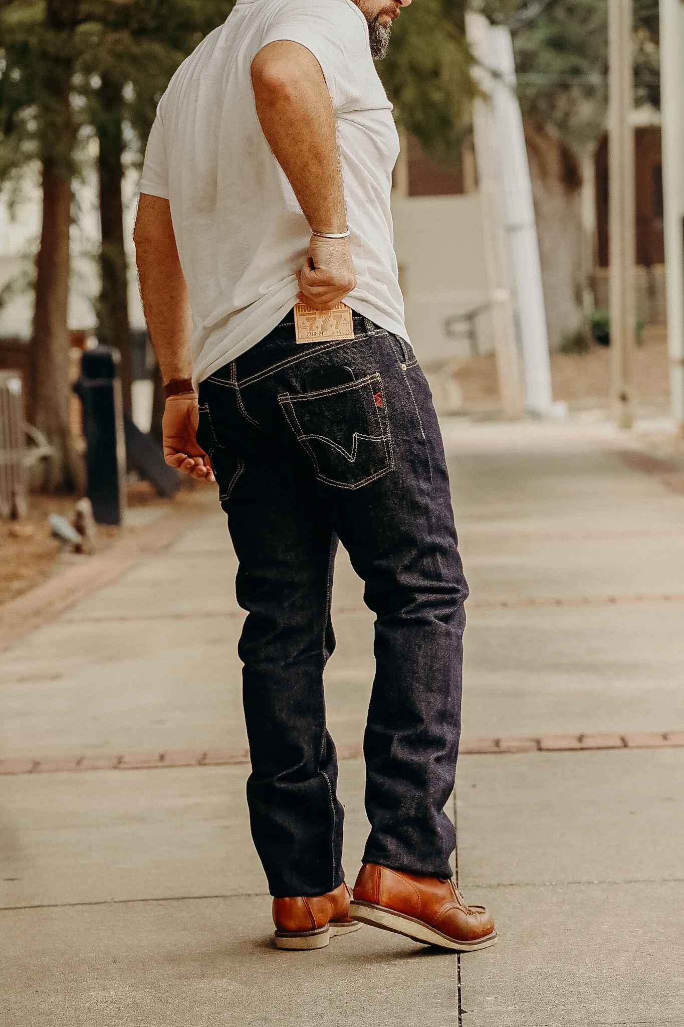 21 oz Selvedge Denim Super Slim Tapered Jeans - Indigo IH-777S-21