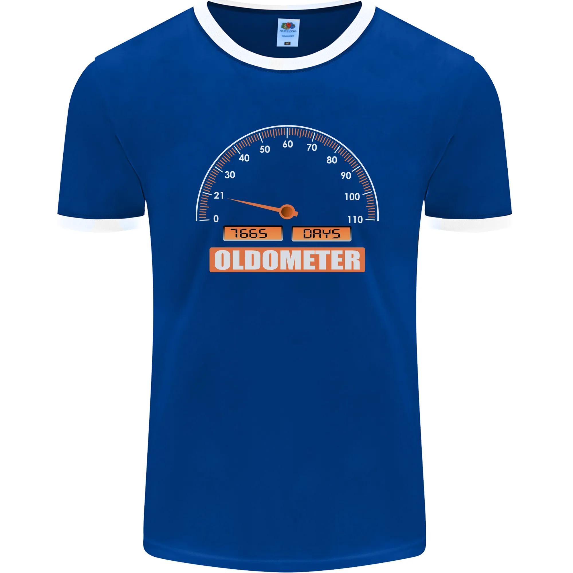 21st Birthday 21 Year Old Ageometer Funny Mens Ringer T-Shirt FotL