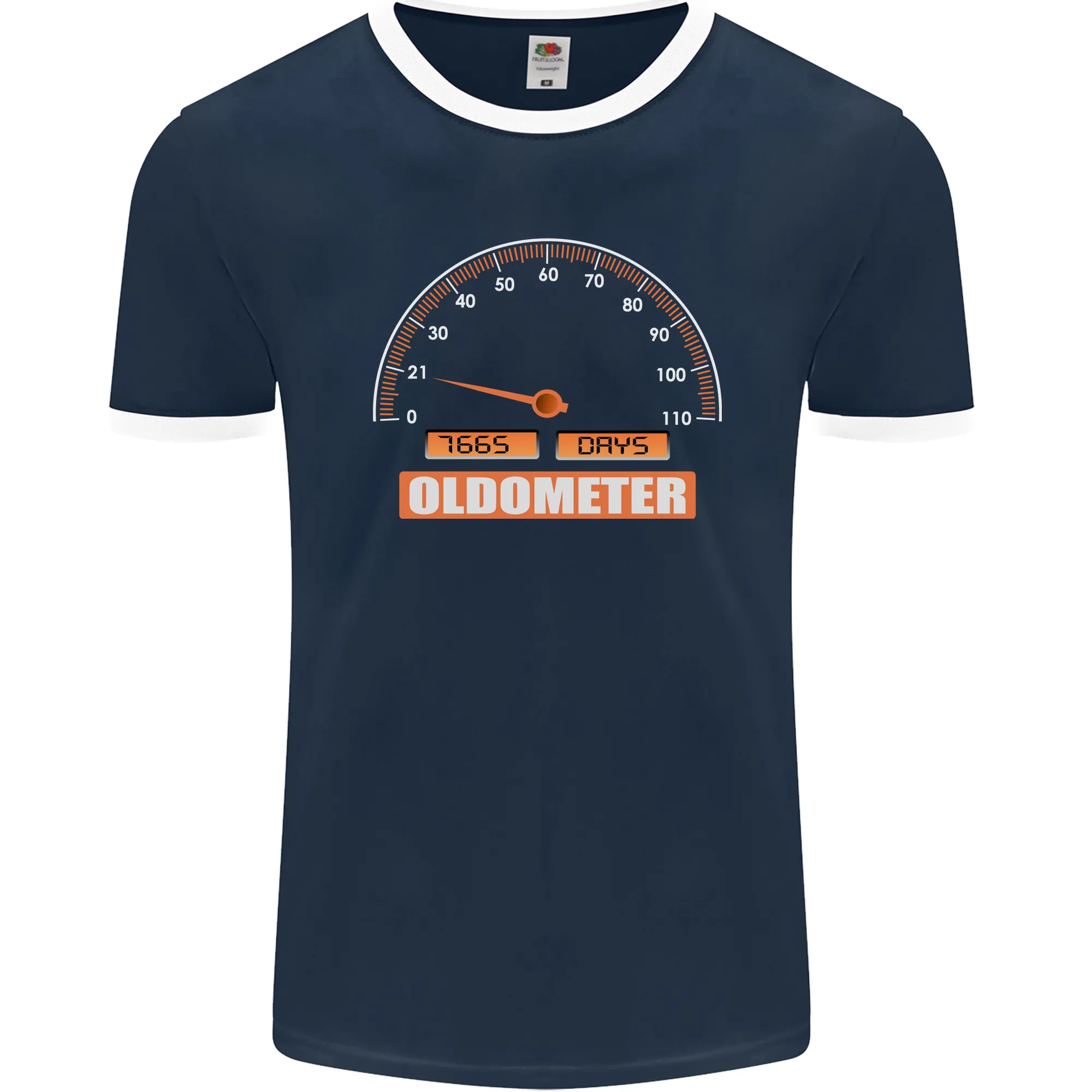 21st Birthday 21 Year Old Ageometer Funny Mens Ringer T-Shirt FotL