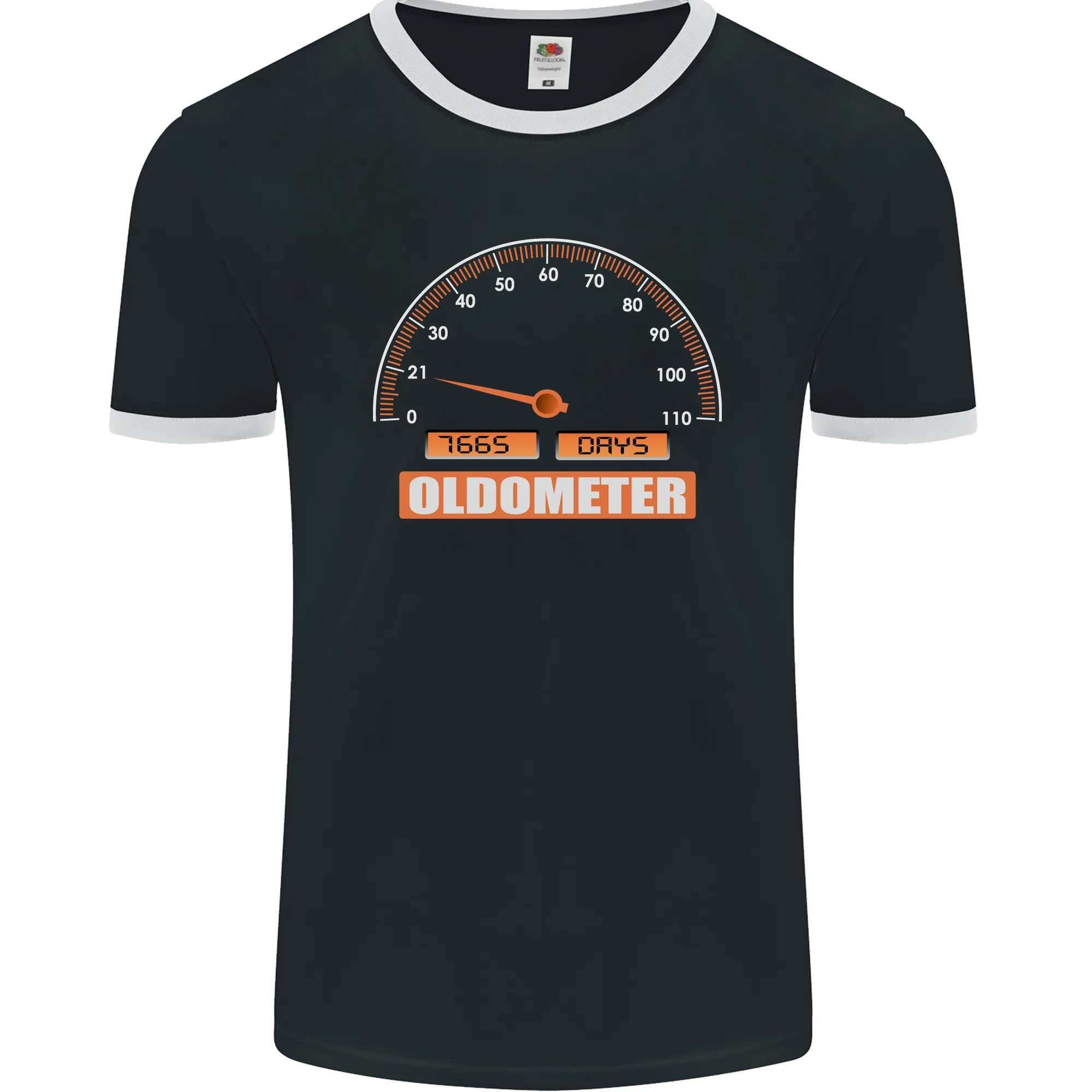 21st Birthday 21 Year Old Ageometer Funny Mens Ringer T-Shirt FotL