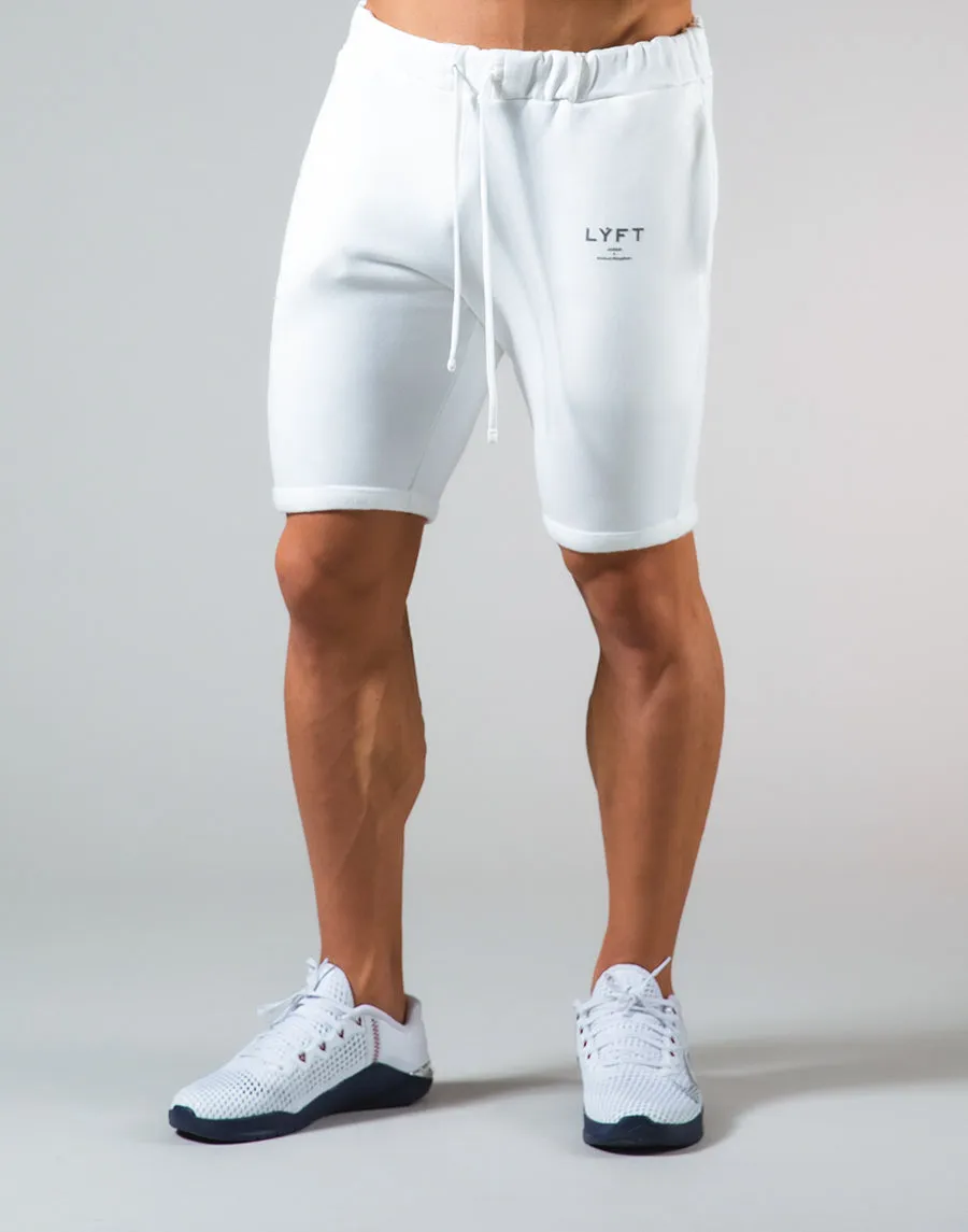 2Way Stretch Sweat Shorts - White