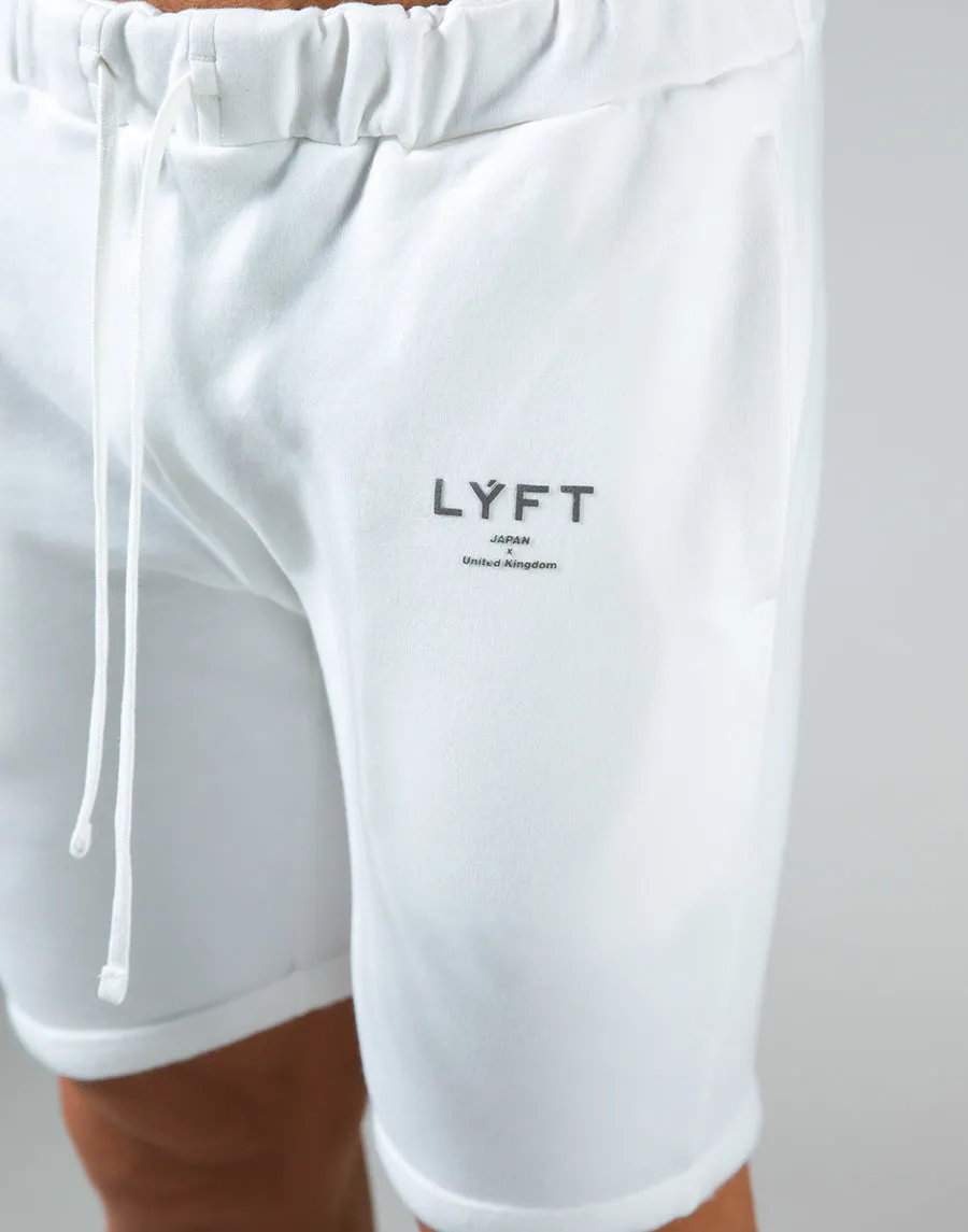 2Way Stretch Sweat Shorts - White