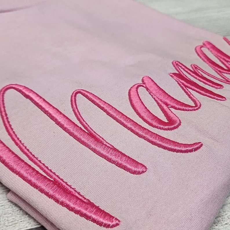 3D Puff Mama Embroidery T-Shirt or Sweatshirt
