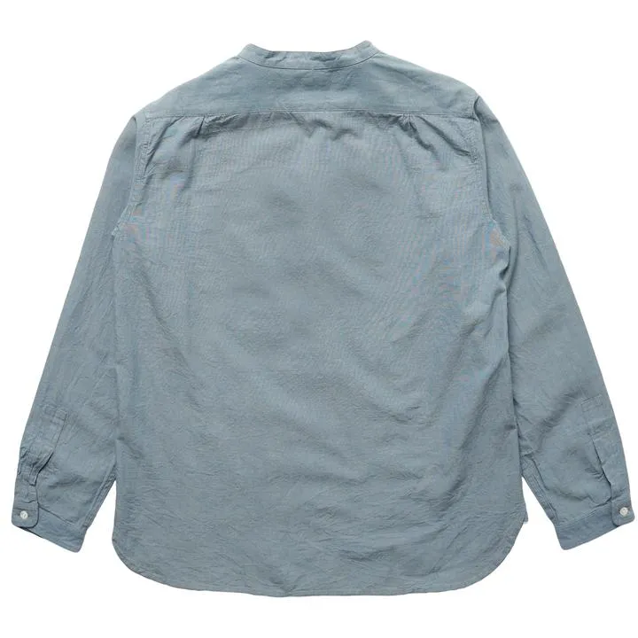 4900 - Round Collar Chambray Shirt - Blue
