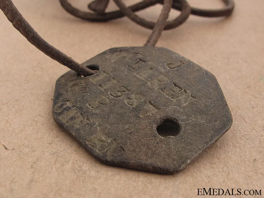 4Th Bat. Dog Tag Of Military Medal Recipient