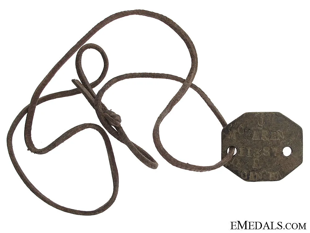 4Th Bat. Dog Tag Of Military Medal Recipient