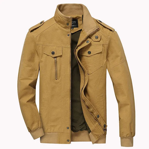 4XL Military Epaulet Cotton Jackets