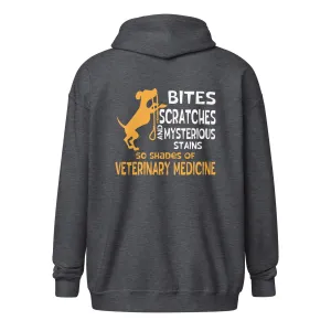 50 Shades of Veterinary Medicine Unisex heavy blend zip hoodie