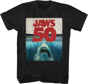 50th Anniversary Poster Jaws T-Shirt