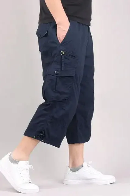 5XL Plus Size Under Knee Outdoor Men's Cargo Shorts