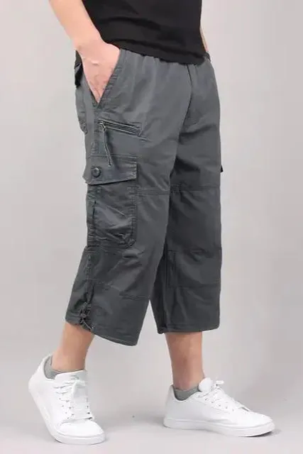 5XL Plus Size Under Knee Outdoor Men's Cargo Shorts