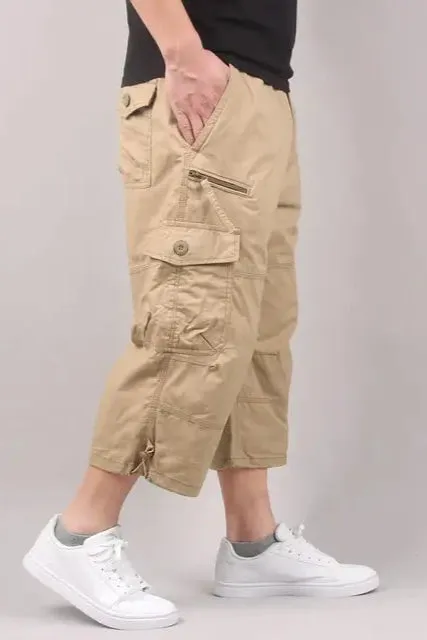 5XL Plus Size Under Knee Outdoor Men's Cargo Shorts