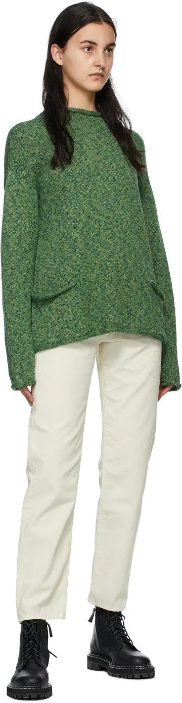 6397 Off-White Corduroy Easy-Fit Trousers