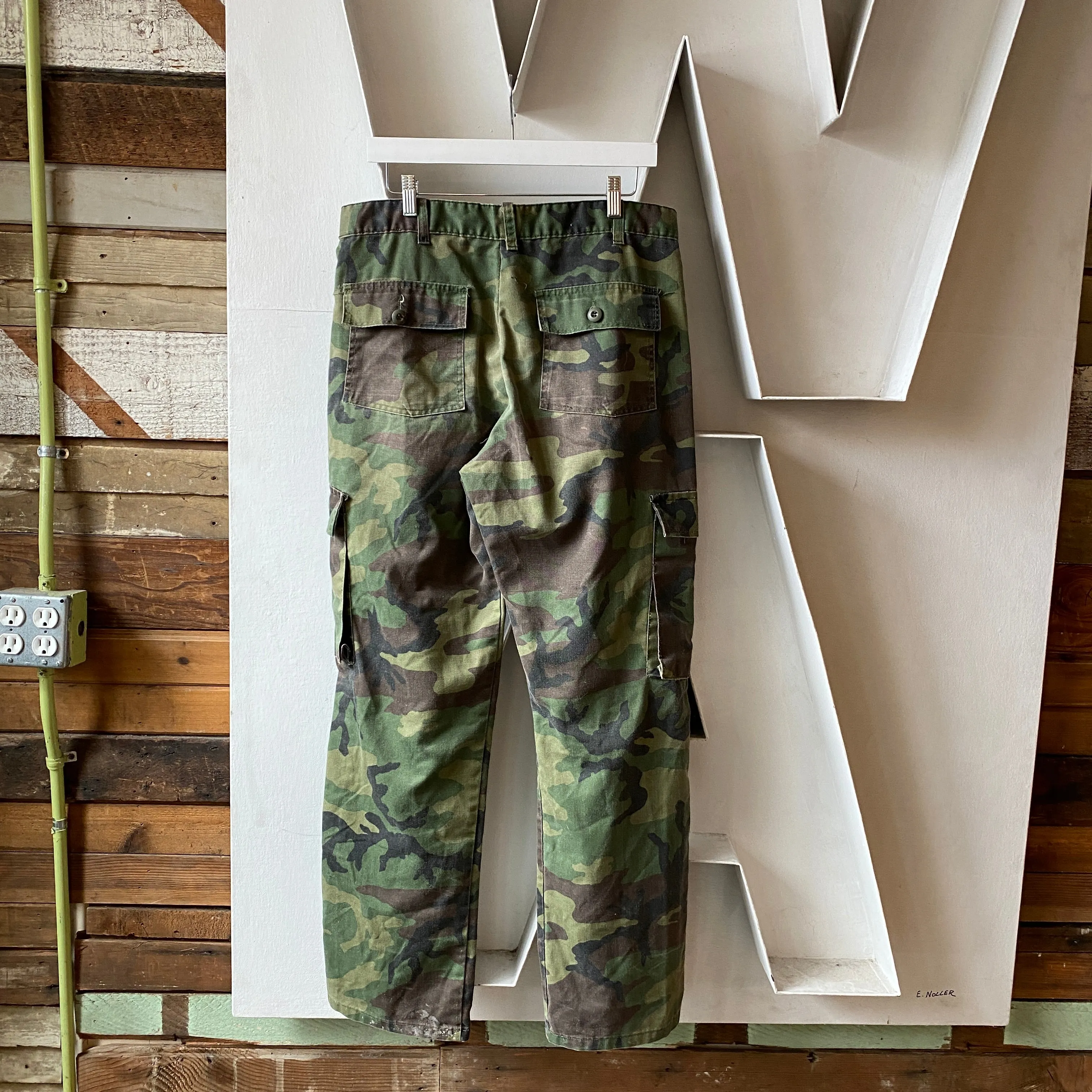 80's Camo Cargos - 34” x 31.5”