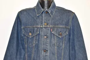 80s Levis Type 3 70505 Trucker Dark Denim Jacket Medium
