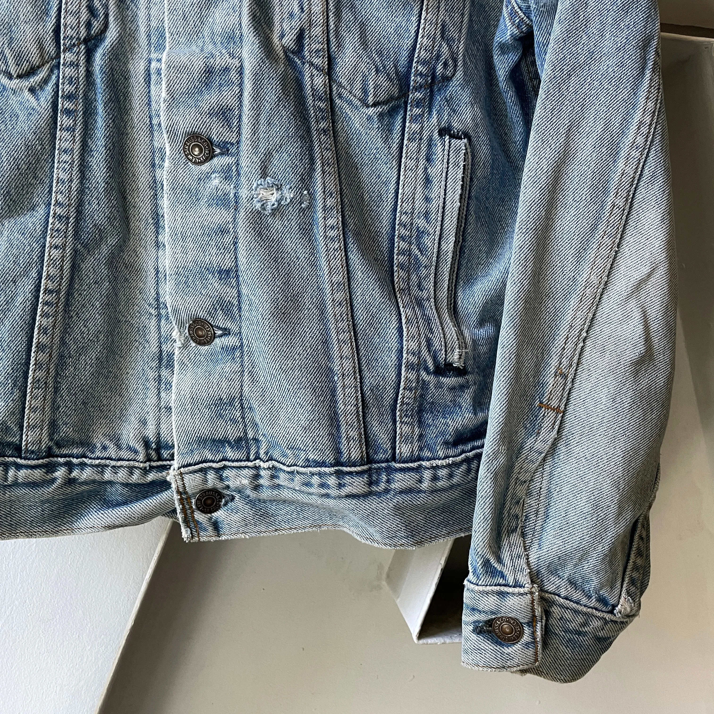 80’s Thrashed Levi’s Trucker - Medium
