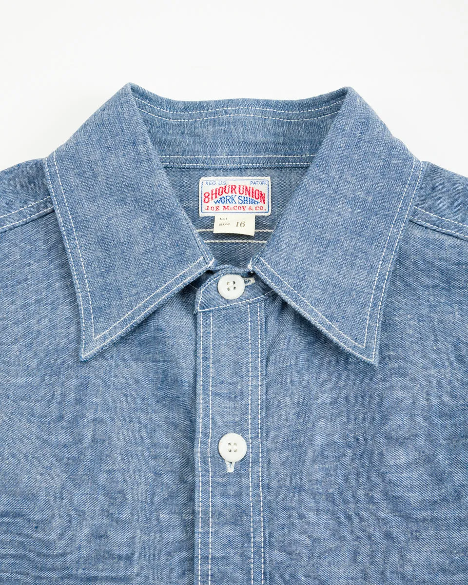 8HU Chambray Serviceman Shirt - Light Blue