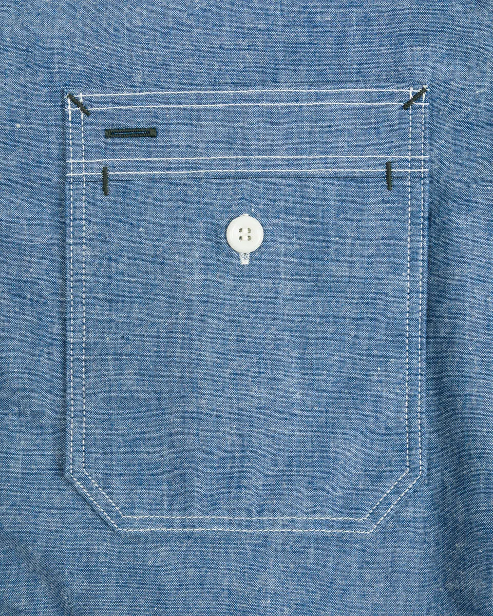 8HU Chambray Serviceman Shirt - Light Blue